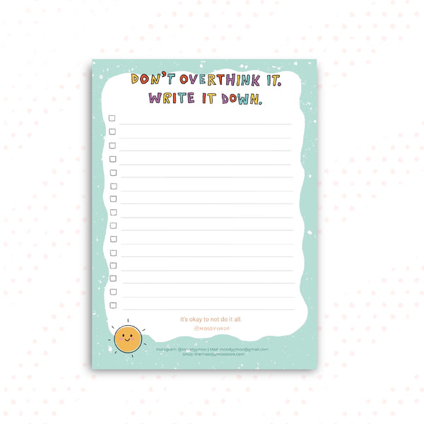 OverThinkers’ Note Pad (with hardcover)